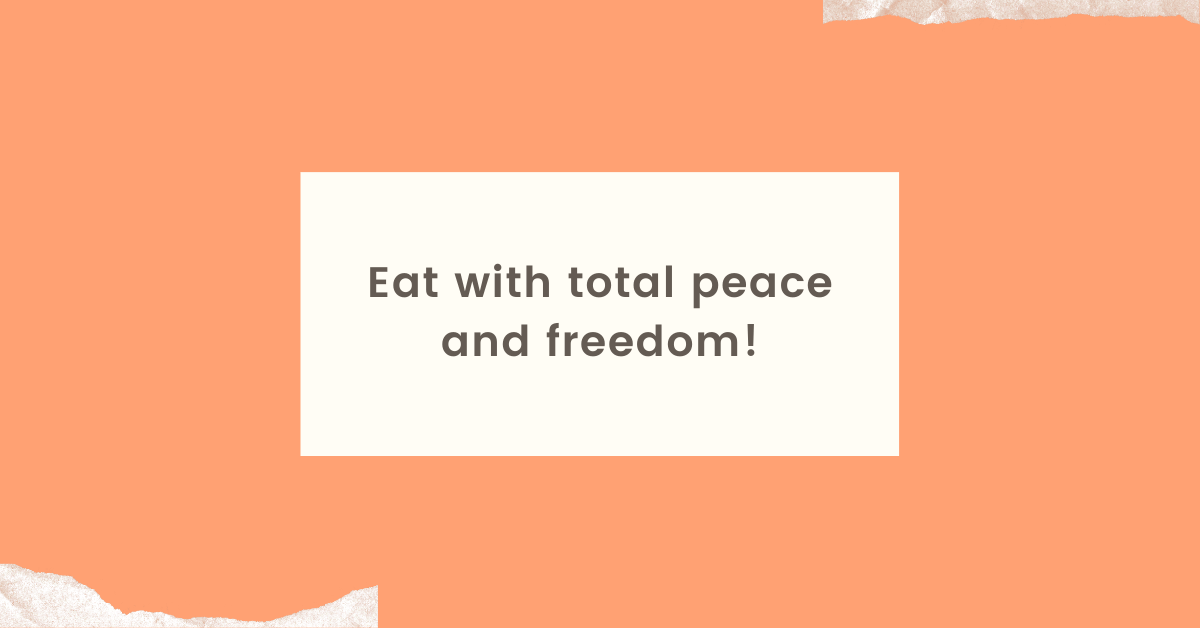 Eat with total peace and freedom infographic