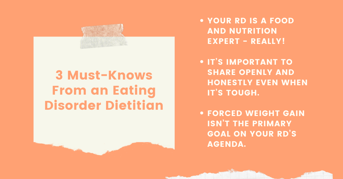 Eating disorder dietitian infographic title
